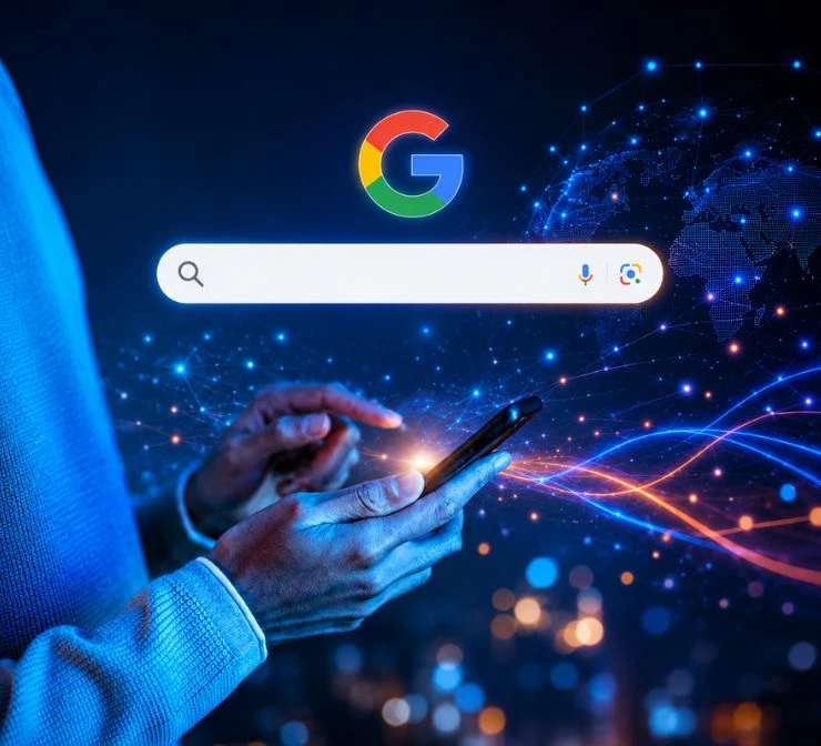 Google Search Engine Changes 2026 showing AI search results and SEO ranking factors for digital marketers